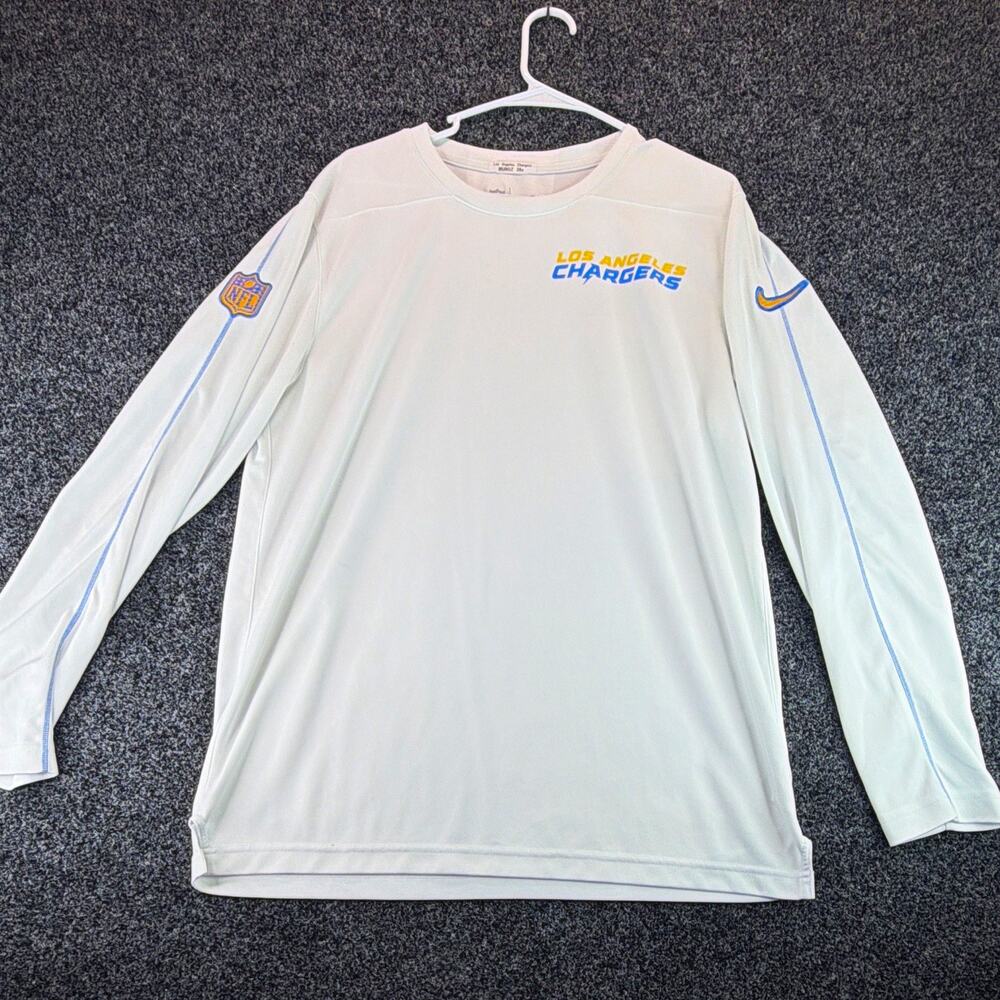 Nike Los Angeles Chargers NFL Dri-FIT Long Sleeve Shirt White, team issued